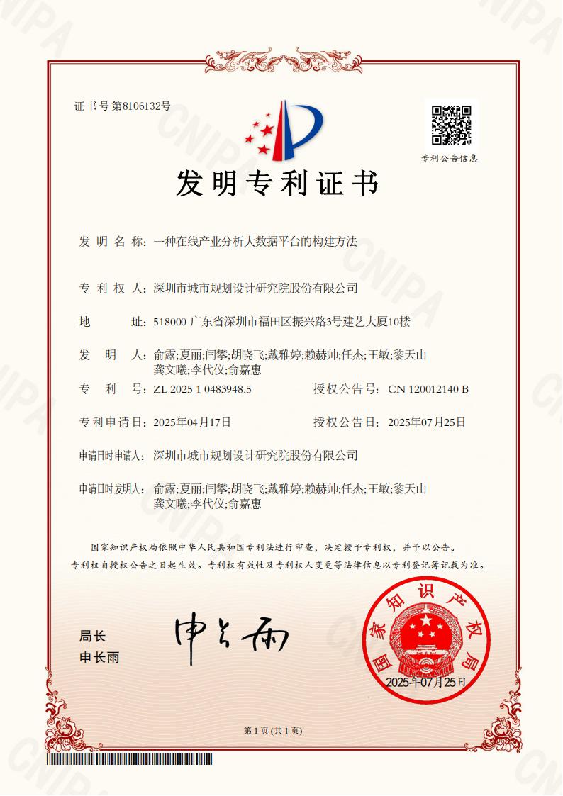 一种在线产业分析大数据平台的构建方法